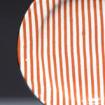 Ragged Stripe Terra. Available in 8 and 12 inch plates or 10 inch bowl.Available in 14 colors.