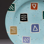 Squares Agua. Available in 8 and 12 inch plates or 10 inch bowl.